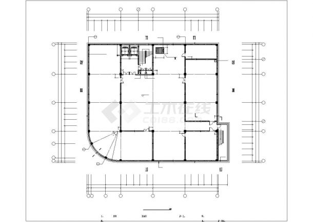 内江市某居住区4层砖混结构住宅楼全套平面设计CAD图纸（含地下室）-图一
