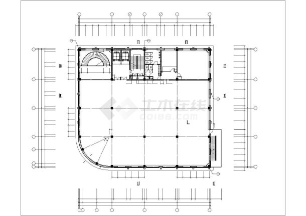 内江市某居住区4层砖混结构住宅楼全套平面设计CAD图纸（含地下室）-图二