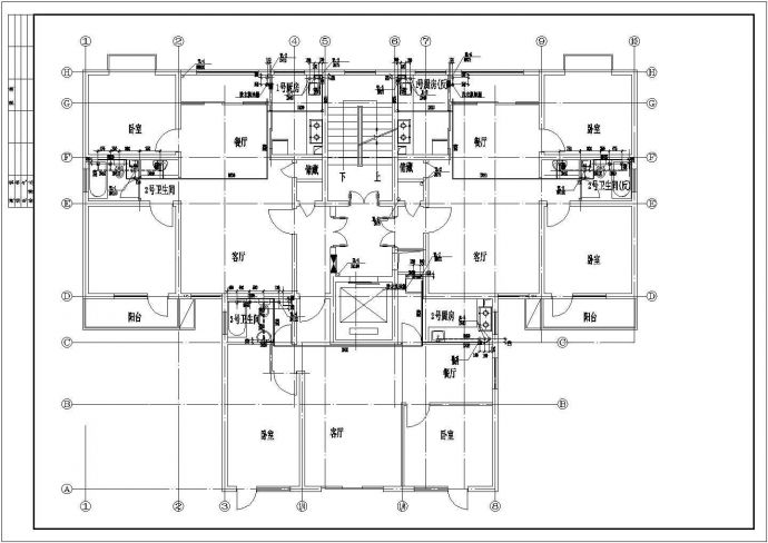 某城市住宅楼给排水设计CAD施工图_图1
