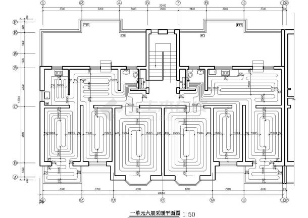 某地区4352.7平米住宅楼地板辐射暖通设计图-图一