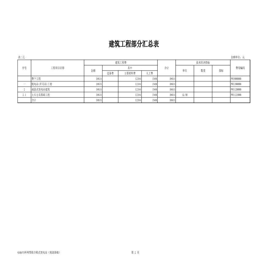 630kVA环网型组合箱式变电站（现浇基础）-图二