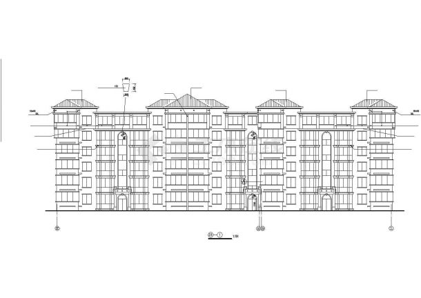 珠海市某单位家属院6层框混结构住宅楼建筑设计CAD图纸（含地沟平面图）-图一
