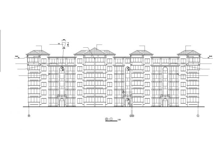 珠海市某单位家属院6层框混结构住宅楼建筑设计CAD图纸（含地沟平面图）_图1