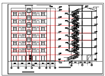 某地7层住宅楼建筑结构cad施工图(底层为车库)-图一