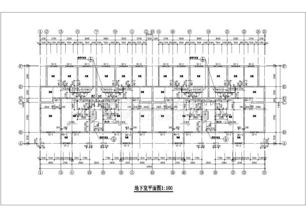 复式居民楼全套建筑施工CAD图-图二