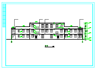 某地3层办公楼建筑CAD设计施工图纸-图二