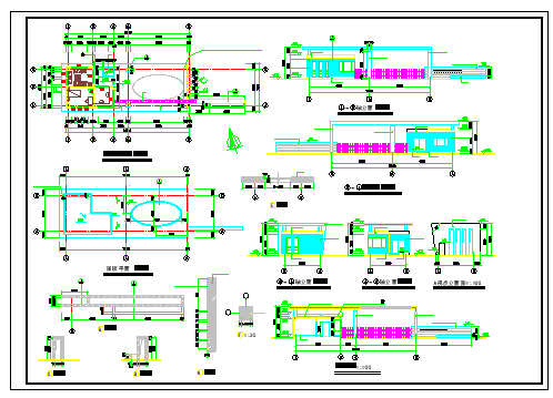 某厂区大门及传达室cad设计施工图含效果图_图1