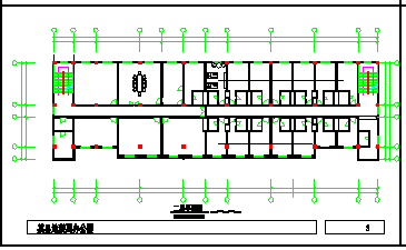 某县地税局办公楼建筑CAD设计施工图纸-图二