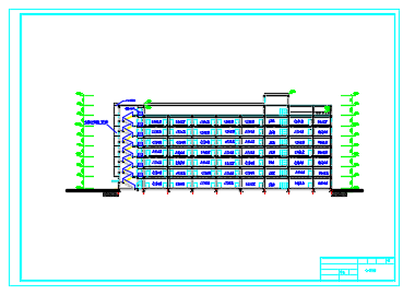 8层8400平米综合办公楼毕业设计（计算书，(建筑、结构CAD图)，施工组织，PKPM模型,含结构设计，施工总平面图）-图一