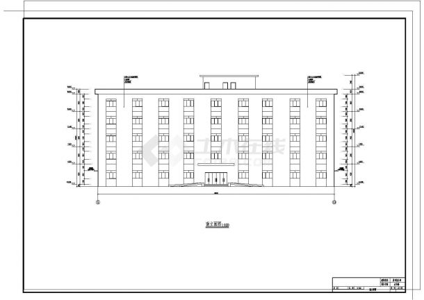 5324平米5层钢框架办公楼设计建筑结构施工图，共二十一张-图一