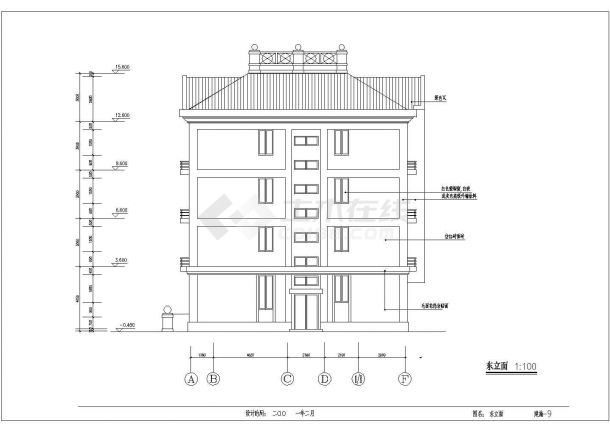 芜湖市市区某新建多层高级寓所建施全套CAD图纸-图一
