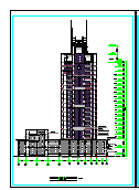 某地方高层写字楼建筑施工CAD平面布置参考图_图1