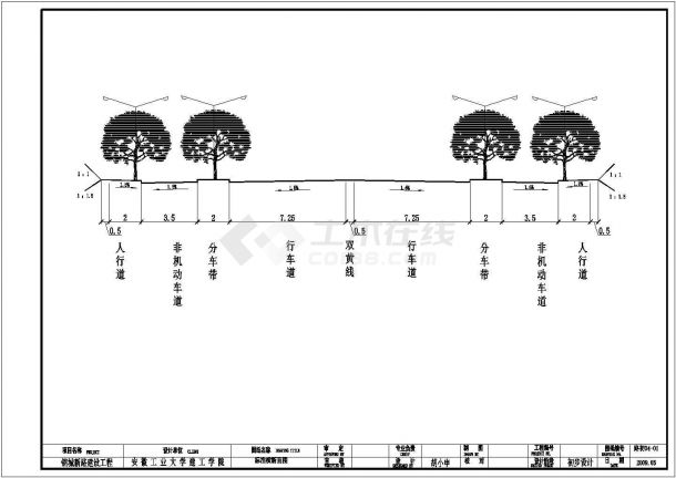 路线全长1711.76米红线宽度为30米按城市次干道标准设计（设计说明书61页，土方量计算表，CAD图纸25张）-图二