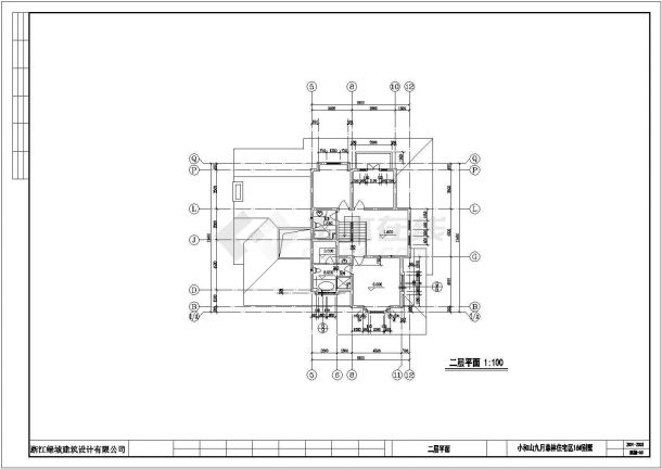 杭州小和山九月森林别墅住宅设计cad图纸，共五张-图二