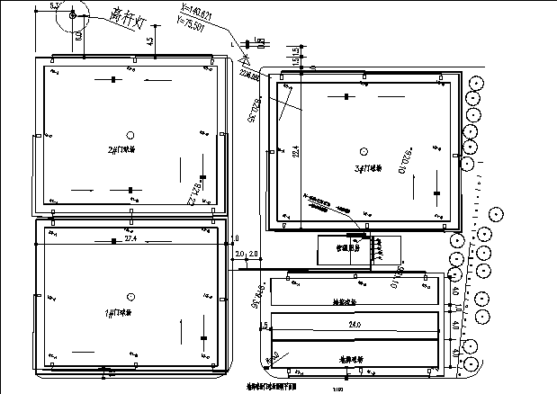 某室外球场综合楼照明系统设计施工cad图纸_图1
