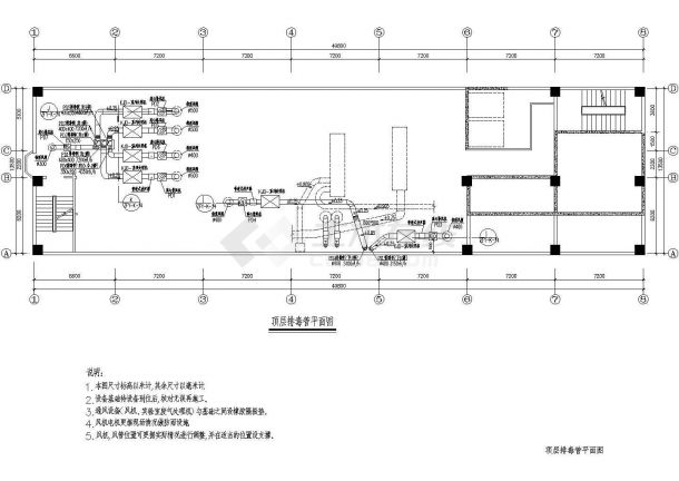 【南京】某化工科研实验室空调排毒全套设计施工cad图-图二