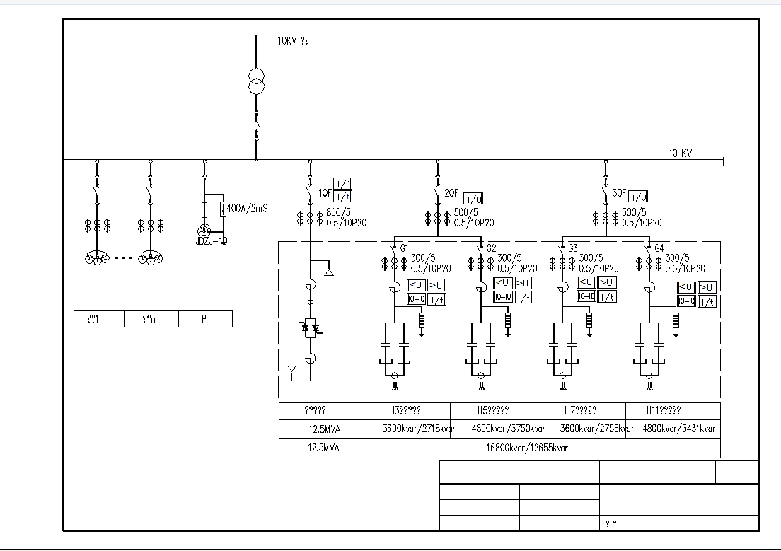 某地标准10KV终端用户接线图CAD图纸