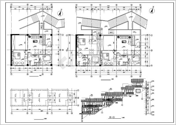 五层木屋住宅古建筑CAD图-图一