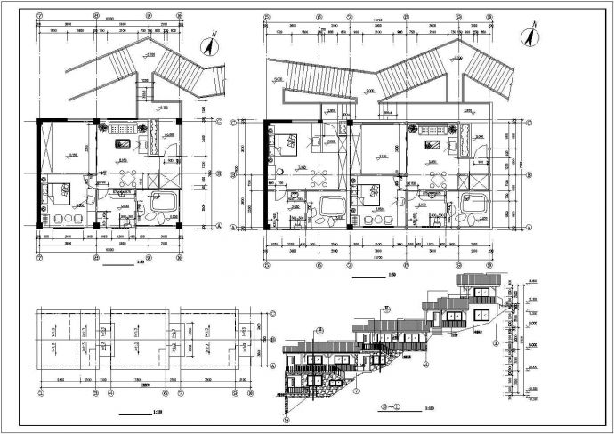 五层木屋住宅古建筑CAD图_图1