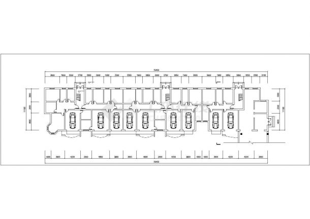 合肥市平福花园小区4000平米6层砖混结构住宅楼平立剖面设计CAD图纸-图二
