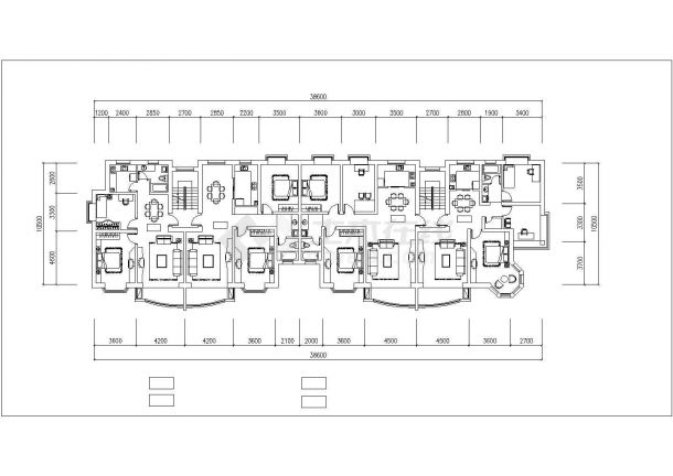 常州市天馨家园小区2460平米6层砖混结构住宅楼平立剖面设计CAD图纸-图二