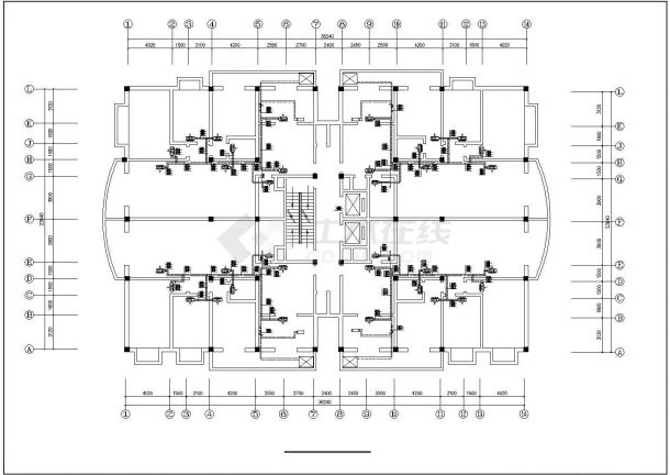 公寓楼中央空调设计cad施工图-图二
