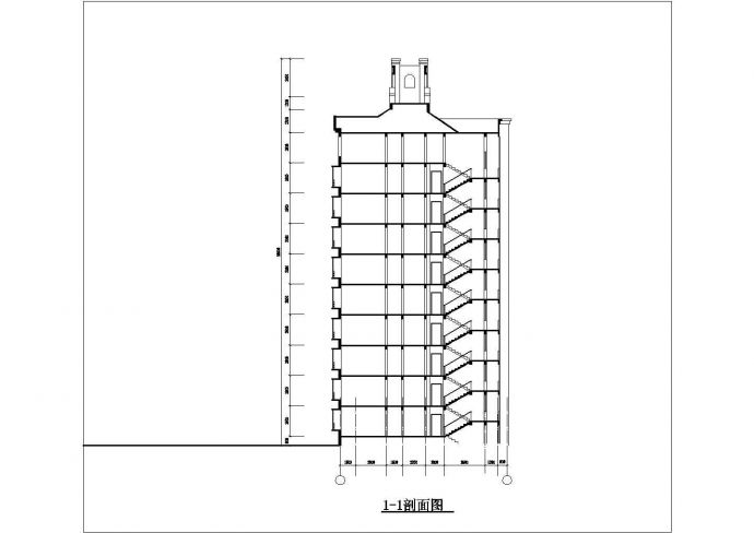 蚌埠市信昌花园小区9+1层框架结构住宅楼建筑设计CAD图纸（三套方案）_图1