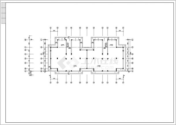 锦州市彩祥家园小区6+1层框架结构住宅楼建筑设计CAD图纸（含架空层）-图二