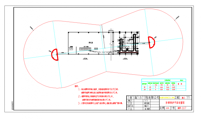 某地防雷保护平面图CAD图纸_图1