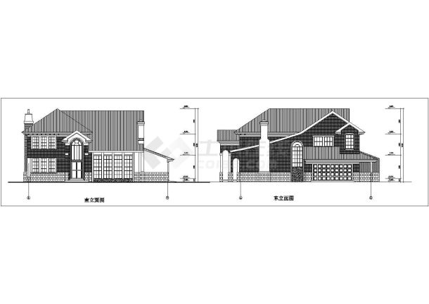 宿迁洋河某二层住宅小区设计cad图纸，共7张-图二