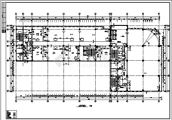 石家庄某高层办公楼建筑设计施工cad图纸-图二