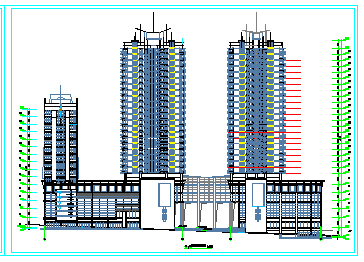 某地区精品高层住宅楼建筑cad设计图纸-图二