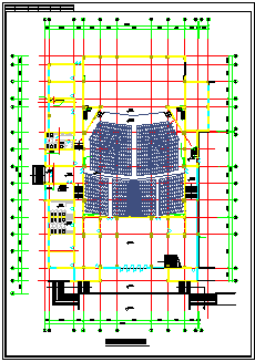 某地区报告厅建筑CAD设计方案图纸-图二