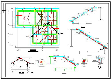 某私人别墅结构建筑设计方案CAD设计图纸-图二