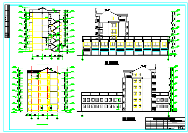 某高档小区住宅楼建筑施工设计CAD图纸-图二