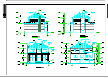 某地区花园洋房别墅建筑cad设计施工图-图二