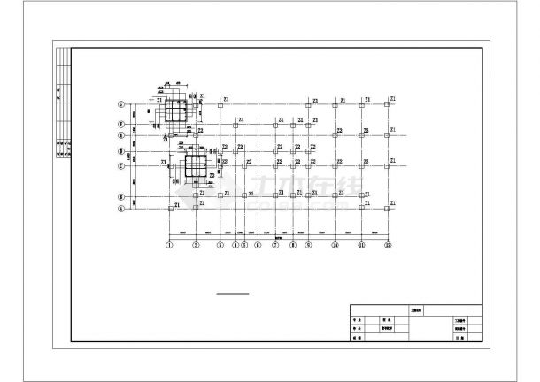 3060平米九层框架住宅楼（计算书、施组、建筑、结构图）-图一