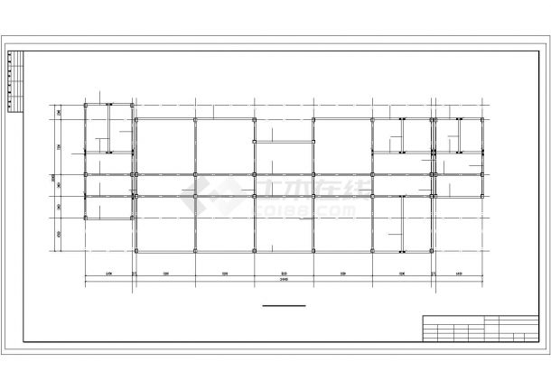 遂宁市某实验中学2500平米3层框架结构教学楼建筑结构设计CAD图纸-图一