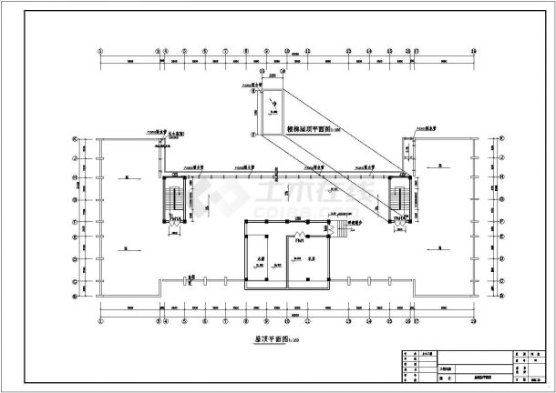 西安某市重点大学医学院8层框架结构教学楼建筑结构设计CAD图纸-图二