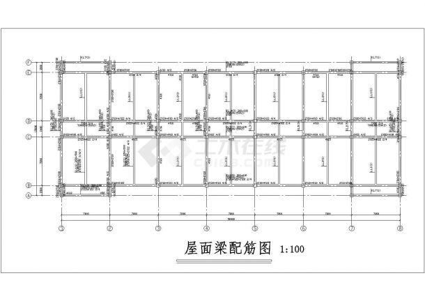 天津市某大型国有单位五层框架结构办公楼结构设计CAD图纸-图一