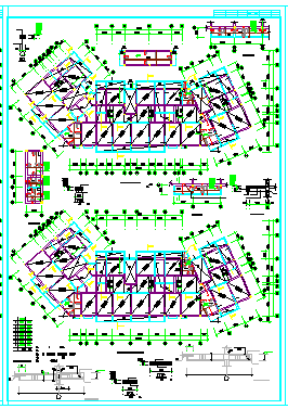 某多层住宅楼详细底框结构cad施工图纸_图1