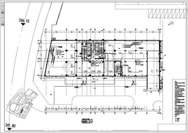 温州市某商业办公塔楼及裙楼空调通风系统设计施工CAD图纸-图一