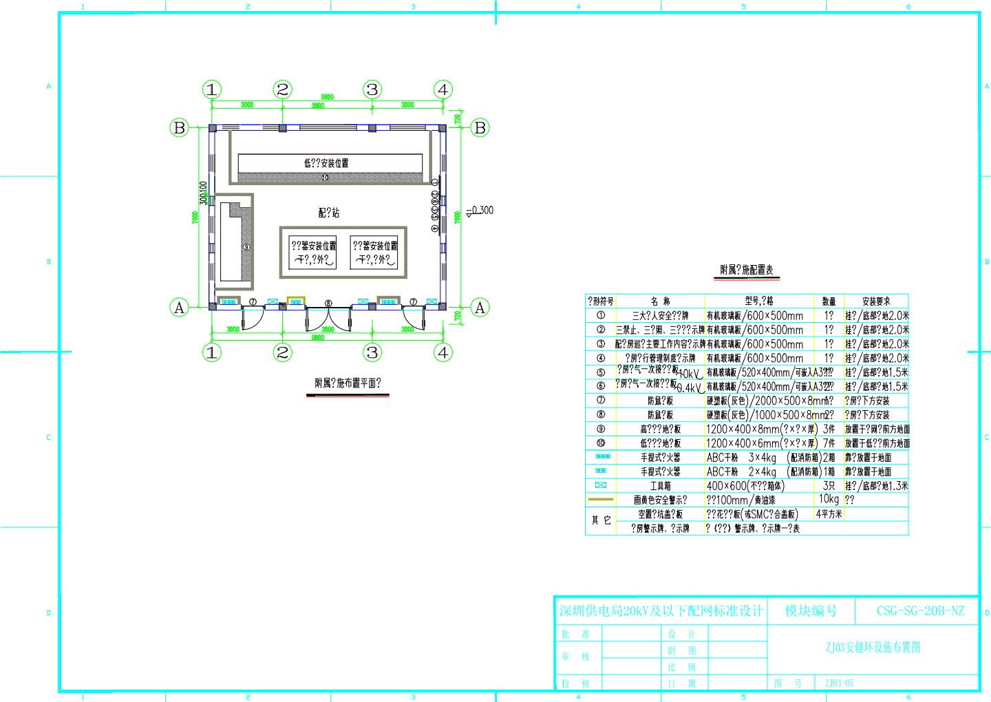 ZJ03安健环设施布置图CAD