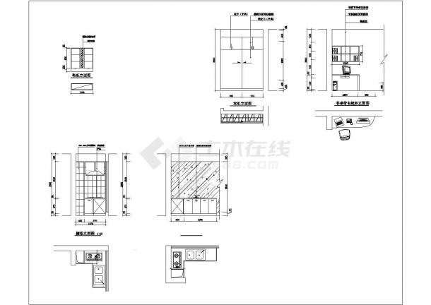 经典户型室内装修方案施工CAD布置图-图一