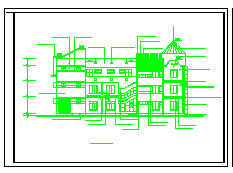 某住宅小区内会所建筑全套设计cad施工图纸_图1