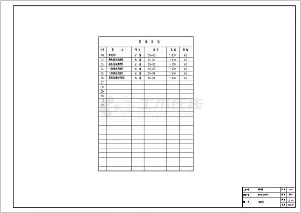 某郊区多层自建别墅楼全套施工设计cad图(含给排水平面图)-图一