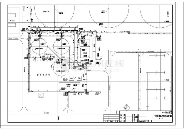 【苏州】某开发区厂区采暖管网全套施工设计cad图纸-图一