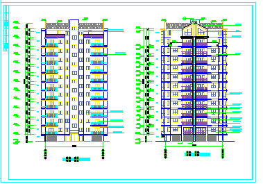 某地区小高层住宅建筑cad设计施工图-图二