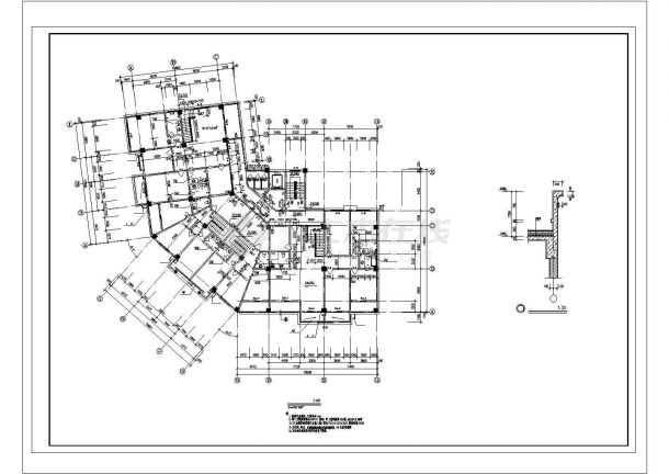 高层商住楼建筑设计施工图纸-图一