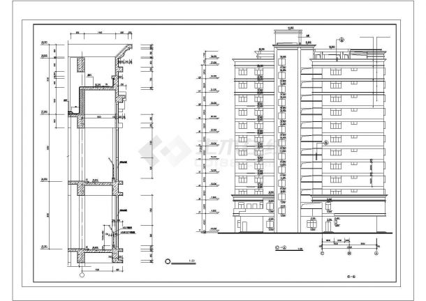 高层商住楼建筑设计施工图纸-图二